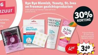 Bye bye blemish, yeauty, st. ives en freeman gezichtsproducten