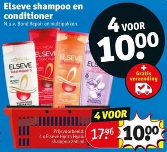 Kruidvat Elseve shampoo en conditioner aanbieding
