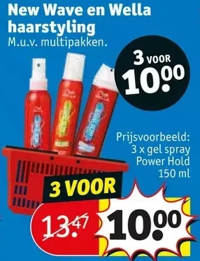 Kruidvat New wave en wella haarstyling aanbieding