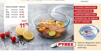 Pyrex schotel + deksel 1l