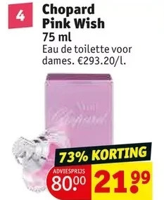 Kruidvat Chopard pink wish 75 ml aanbieding
