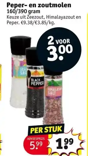 Peper-en zoutmolen 160/390 gram