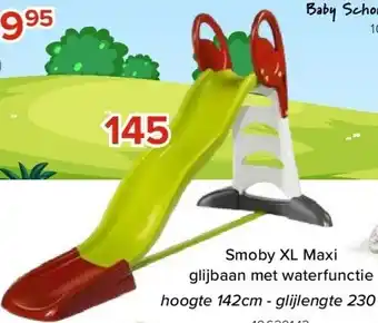 Smoby xl maxi glijbaan met waterfunctie hoogte 142cm - glijlengte 230 cm