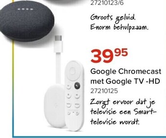 Euroshop Google chromecast met google tv -hd aanbieding