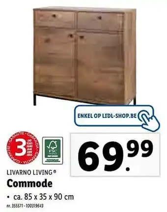 Lidl Commode 85x35x90 cm aanbieding
