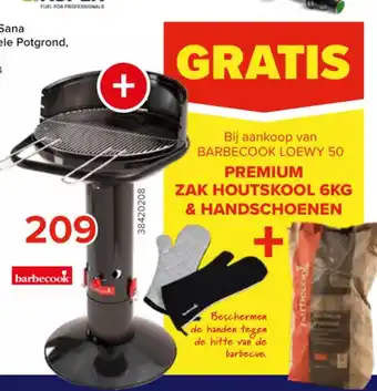 Barbecook loewy 50 premium zak houtskool 6kg & handschoenen (38420208)
