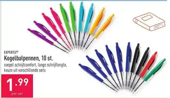 ALDI Expertiz Kogelbalpennen 10 St. aanbieding