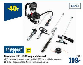 Scheppach Bosmaaier Mfh 5300 Rugmodel 4-in-1