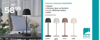 Euroshop Eglo Stijlvolle tafellamp mannera (24732956/7/8/9) aanbieding