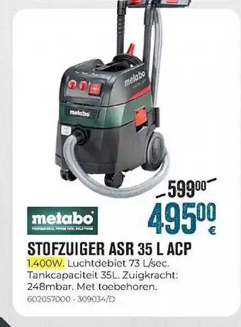Metabo Stofzuiger Asr 35 L Acp
