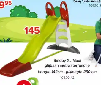 Euroshop Smoby XL maxi glijbaan met waterfunctie hoogte 142cm - glijlengte 230cm (10620142) aanbieding