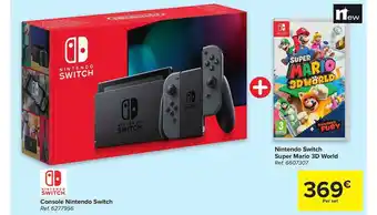 Hyper Carrefour Console Nintendo Switch, Super Mario 3d World aanbieding