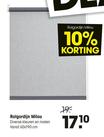 Kwantum Rolgordijn Milou aanbieding