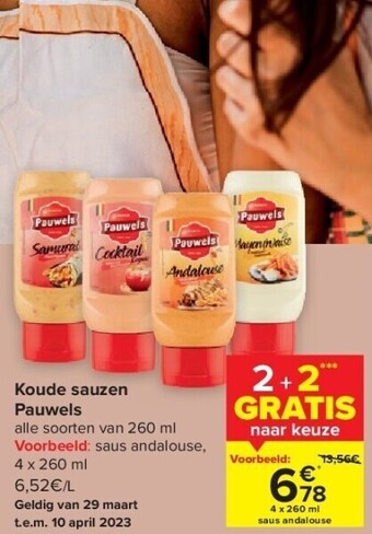 Carrefour Koude sauzen pauwels aanbieding