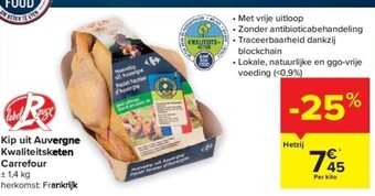 Carrefour Kip uit auvergne kwaliteitsketen aanbieding