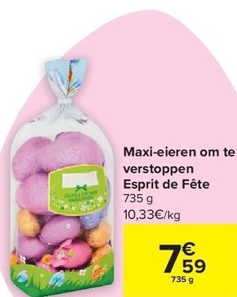 Carrefour Maxi-eieren om te verstoppen esprit de fête aanbieding