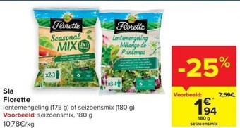 Carrefour Sla florette aanbieding