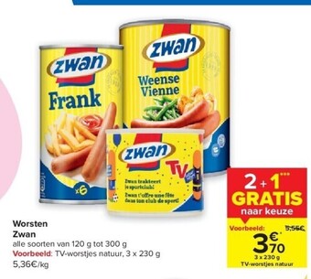 Carrefour Worsten zwan aanbieding