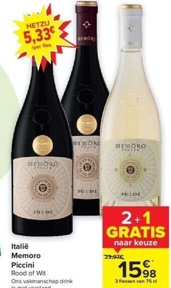 Carrefour Italië memoro piccini aanbieding