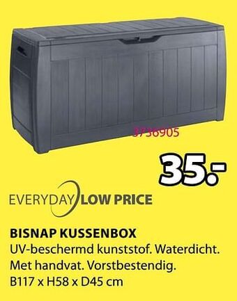 Jysk Bisnap kussenbox b117 x h58 x d45 cm aanbieding