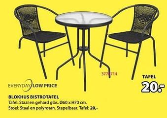 Blokhus bistrotafel 60 x h70 cm
