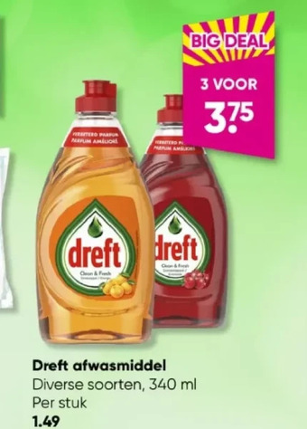 Big Bazar Dreft afwasmiddel aanbieding