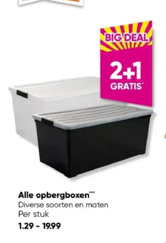 Big Bazar Alle opbergboxen aanbieding