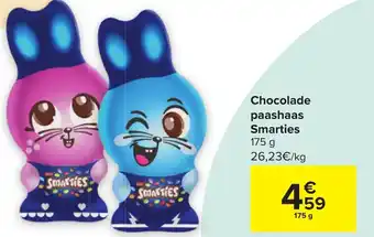Smarties chocolade paashaas 175G