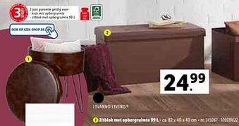 Lidl Zitblok met opbergruimte aanbieding
