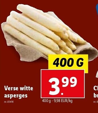 Lidl Verse witte asperges aanbieding