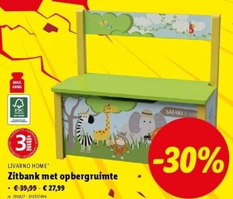 Zitbank met opbergruimte