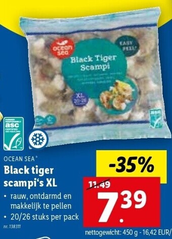 Black tiger scampi‘s xl