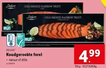Lidl Koudgerookte forel aanbieding