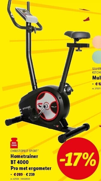 Hometrainer bt 4000 pro met ergometer