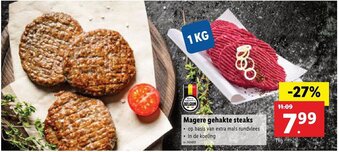 Lidl Magere gehakte steaks aanbieding