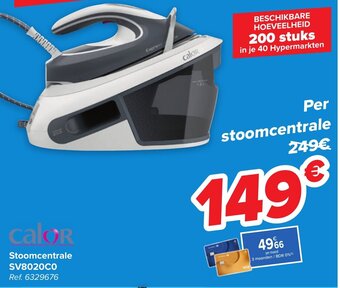 Carrefour Calor Stoomcentrale SV8020C0 Ref.6329676 aanbieding