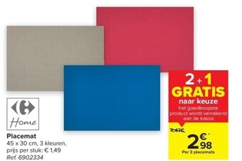 Carrefour Placemat aanbieding