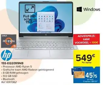 Carrefour Hp 15s-eq2099nb aanbieding