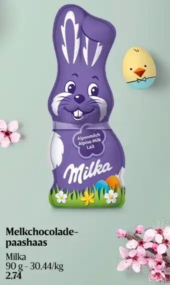 Delhaize Melkchocoladepaashaas milka aanbieding
