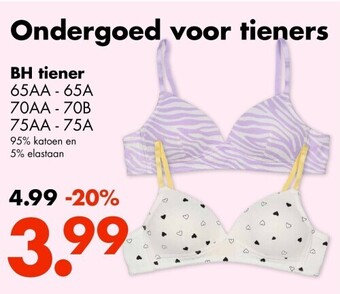 Wibra Bh tiener aanbieding