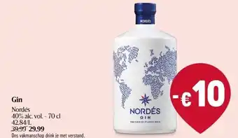 Delhaize Gin nordés aanbieding