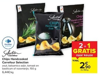 Carrefour Chips handcooked carrefour selection aanbieding
