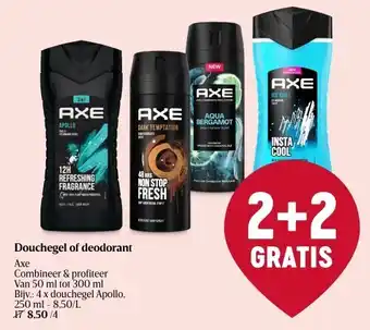 Douchegel of deodorant axe