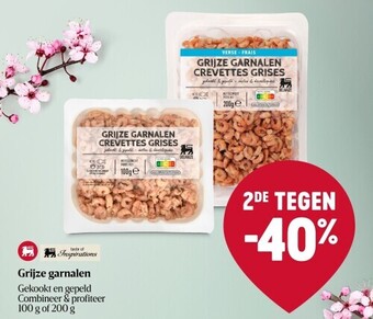 Delhaize Grijze garnalen aanbieding