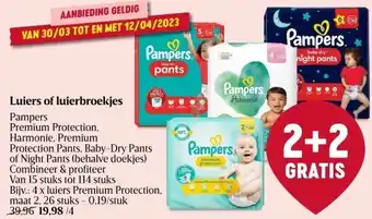 Luiers of luierbroekjes pampers