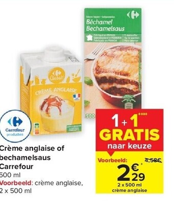 Carrefour Crème anglaise of bechamelsaus carrefour aanbieding