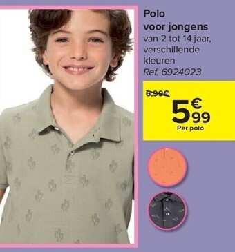 Carrefour Polo voor jongens aanbieding