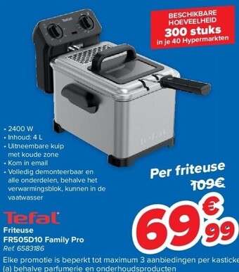 Carrefour Friteuse fr505d10 family pro aanbieding