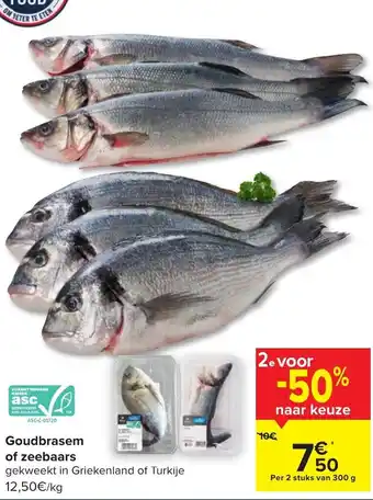 Carrefour Market Goudbrasem of Zeebaars aanbieding