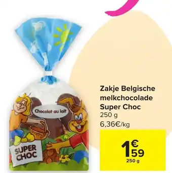 Super Choc Zakje Belgische Melkchocolade 250g